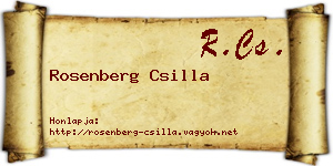 Rosenberg Csilla névjegykártya