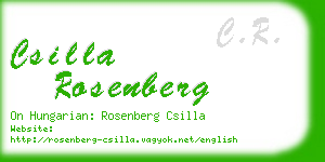 csilla rosenberg business card